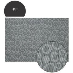 ランチョンマット COL.5グレー水玉エコマット尺3寸半月