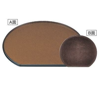 半月盆 尺3寸半月両面盆金梨地/溜パール布目