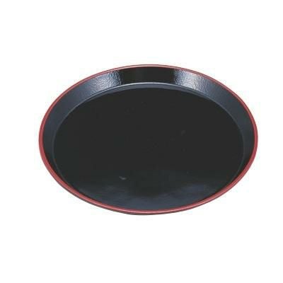 丸盆 耐熱尺2寸丸盆黒天朱 NS加工