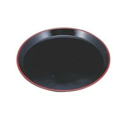丸盆 耐熱尺2寸丸盆黒天朱 NS加工