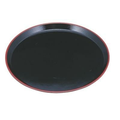 丸盆 耐熱尺4寸丸盆黒天朱 NS加工