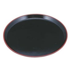 丸盆 耐熱尺4寸丸盆黒天朱 NS加工