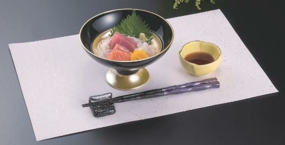 敷紙  尺3寸長手和紙敷マット金銀振り(100枚単位)ピンク  幅380 奥行260