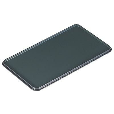 カスター トレー 尺0.5寸長手盆グリーン乾漆渕黒