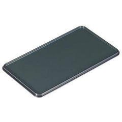 カスター トレー 尺0.5寸長手盆グリーン乾漆渕黒