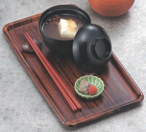 お盆 フラットトレー紫檀木目(中)