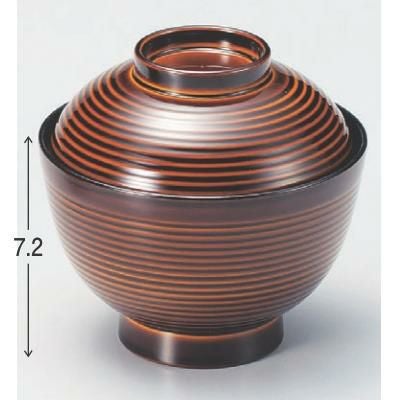 小吸椀 3.6寸高千筋吸椀漆調朱合春慶