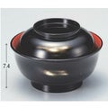 丼碗 美里丼黒研ぎ出し内朱