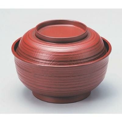 丼碗 5寸乱筋丼漆調銀朱塗