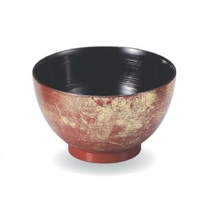汁椀 刷毛目汁椀朱金箔