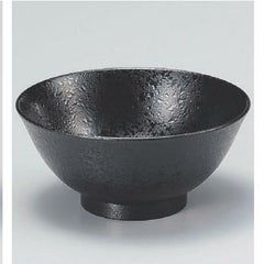 飯碗 刷毛目飯椀総黒石目