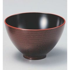 丼碗 4.7寸つぼみ木目丼溜春慶