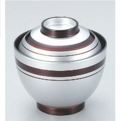 小吸椀 2.8寸玉子椀高銀溜ライン