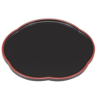 お盆 梅型盆黒天朱8寸 /業務用/新品/小物送料対象商品 | 加工なし