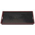 お盆 2尺3寸ABS木目脇取盆黒天朱 NS加工