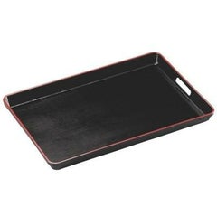 お盆 2尺木目脇取盆黒天朱 NS加工