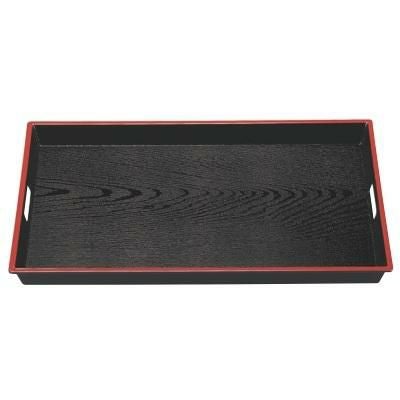 お盆 2尺ABS木目脇取盆黒天朱