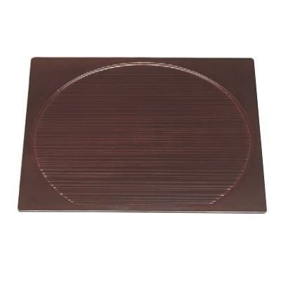 お盆 尺4寸千筋溜半月卓上膳