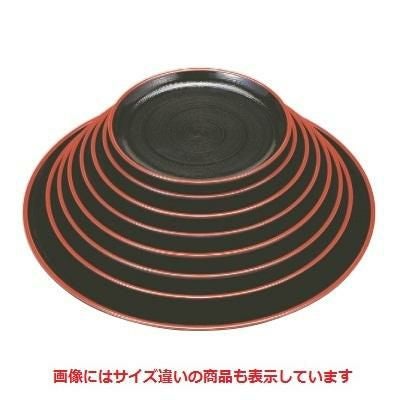 丸盆 丸盆黒刷毛目天朱尺3寸 NS加工