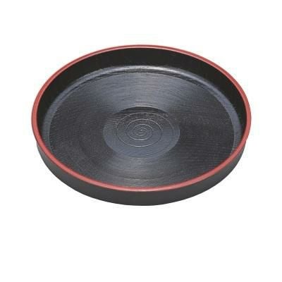 丸盆 尺0寸茶盆黒天朱