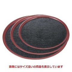丸盆 丸会席盆黒布目渕うるみ尺3寸 NS加工