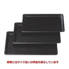 長手盆 耐熱つば付長手盆黒パール尺4寸 NS加工