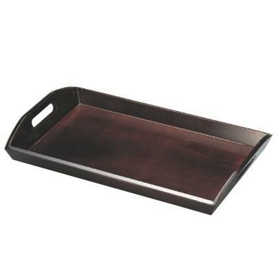 トレー 尺4寸羽反コーヒートレーチーク塗