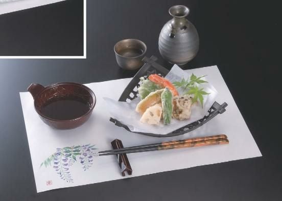 敷紙 尺3寸長手和紙敷マット(100枚単位)藤(4月～5月)