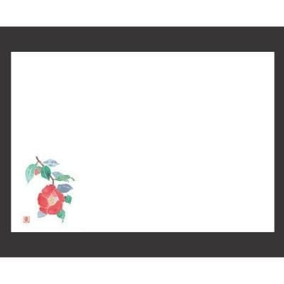 敷紙 尺3寸長手和紙敷マット(100枚単位)椿(11月～12月)