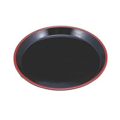 丸盆 耐熱9寸丸盆黒天朱 NS加工