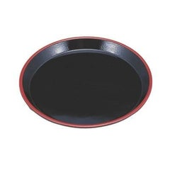丸盆 耐熱9寸丸盆黒天朱 NS加工