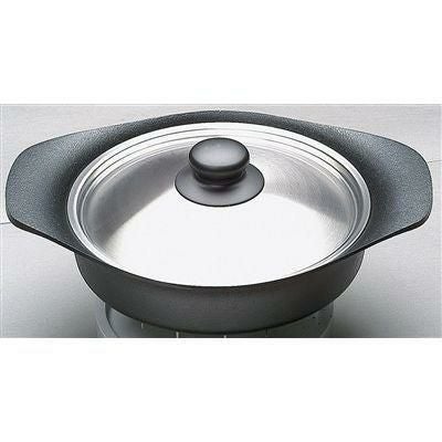 柳宗理 南部鉄鍋 浅型 22 ステンレス蓋付(12150810-0002)