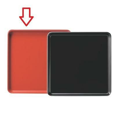 トレー  (F-7)24cm角盆赤   F-7 幅242 奥行242 高さ18