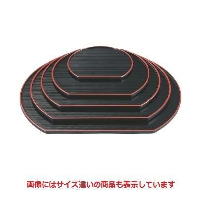 半月盆 乱引半月盆黒天朱7寸