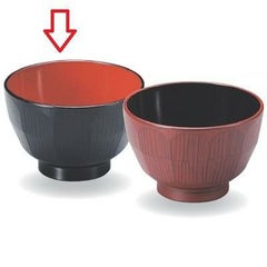 汁椀 ハツリ亀甲汁椀黒内朱