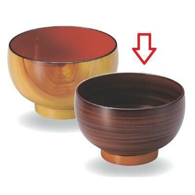 汁椀 布袋汁椀総木目塗