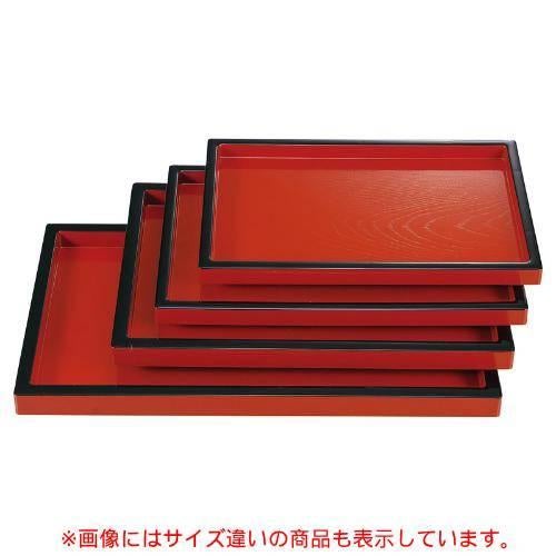 そば盆 朱天黒渕朱 A 54.5×31×H3(cm)/業務用/新品/小物送料対象商品