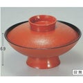 煮物椀  6寸小槌煮物椀 朱布目  高さ69 直径:180
