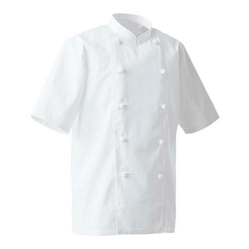 【セブンユニフォーム】半袖コックコート(男女兼用)サイズ：S～LL 3L～6L
