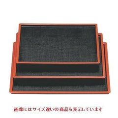 長手盆 切立布目盆黒天朱尺1寸 NS加工