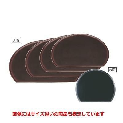 半月盆 富士半月盆溜B面黒塗尺2寸 A面SS塗 NS加工