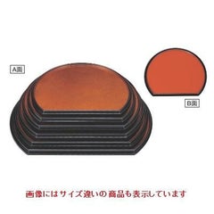 半月盆 半月両面盆金梨地/朱尺2寸