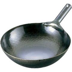 山田 鉄 打出片手中華鍋(板厚1.6mm) 39cm