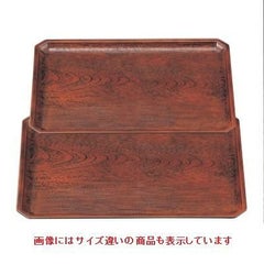 お盆 長角木目隅切盆栃尺3寸