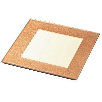 御膳 尺1寸角懐石プレートアイボリー/ブラウン雲流