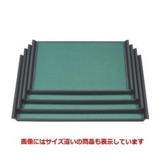 お盆 徳川盆グリーンパール渕黒キング塗尺3寸 NS加工