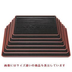 お盆 耐熱一休木目盆黒天朱新尺2寸