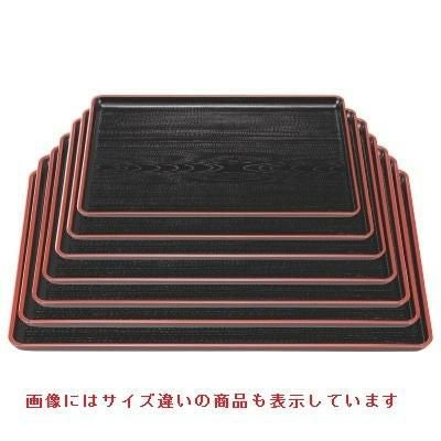 お盆 耐熱一休木目盆黒天朱尺6寸 NS加工