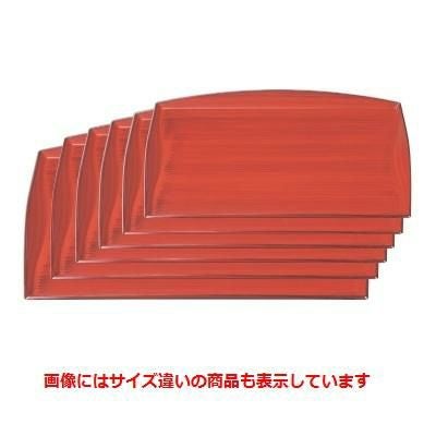 お盆 おもてなし盆赤茶刷毛目尺1寸 NS加工