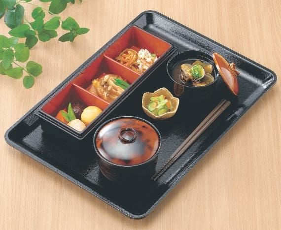 トレー 尺4寸トレー黒石目 NS加工